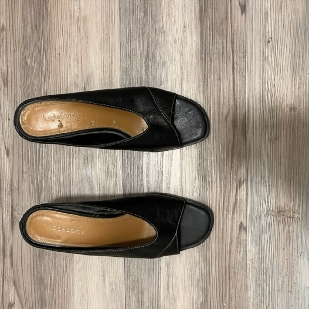 Liz Claiborne Black Women's Slip-On Shoes,mules Size 7.5 - Picture 4 of 8